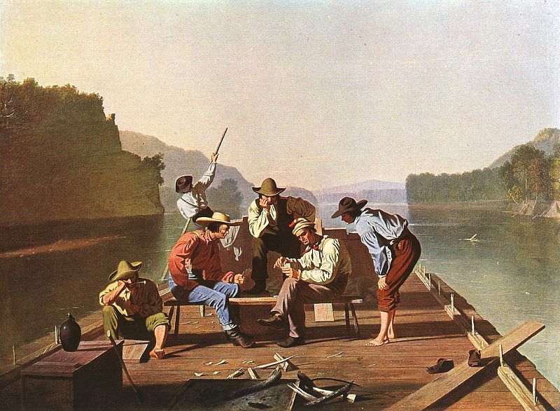 Raftsmen Playing Cards