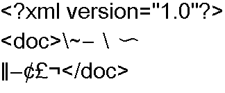 0x5C(YEN SIGN), 0x7E(OVERLINE), 0x815C(FULLWIDTH EM DASH), 0x815F(REVERSE SOLIDUS), 0x8160(WAVE DASH), 0x8161(DOUBLEVERTICAL LINE), 0x817C(MINUS SIGN), 0x8191(CENT SIGN), 0x8192(POUND SIGN), and 0x81CA(NOT SIGN).
